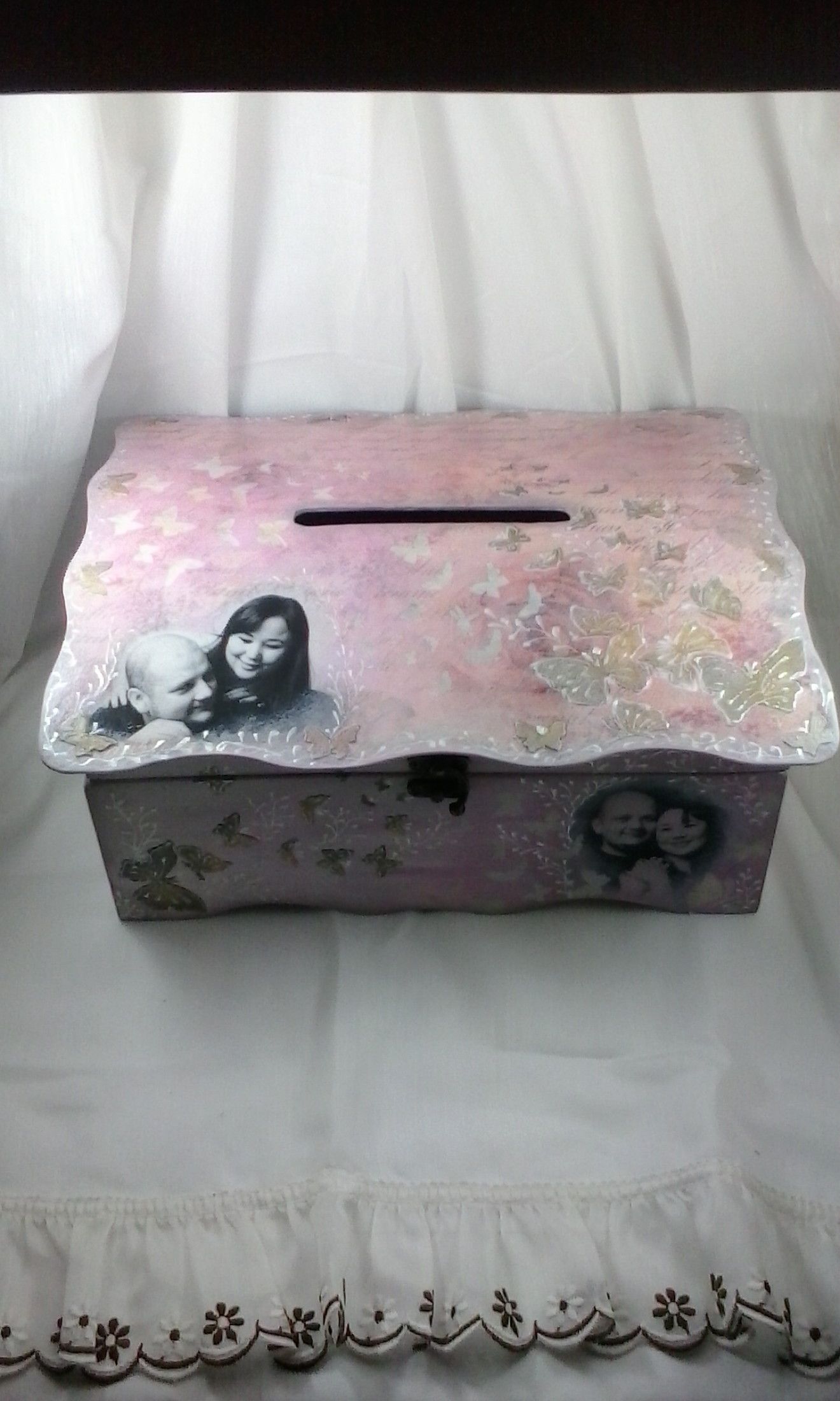 cutie cufar bani nunta/botez personalizata handmade