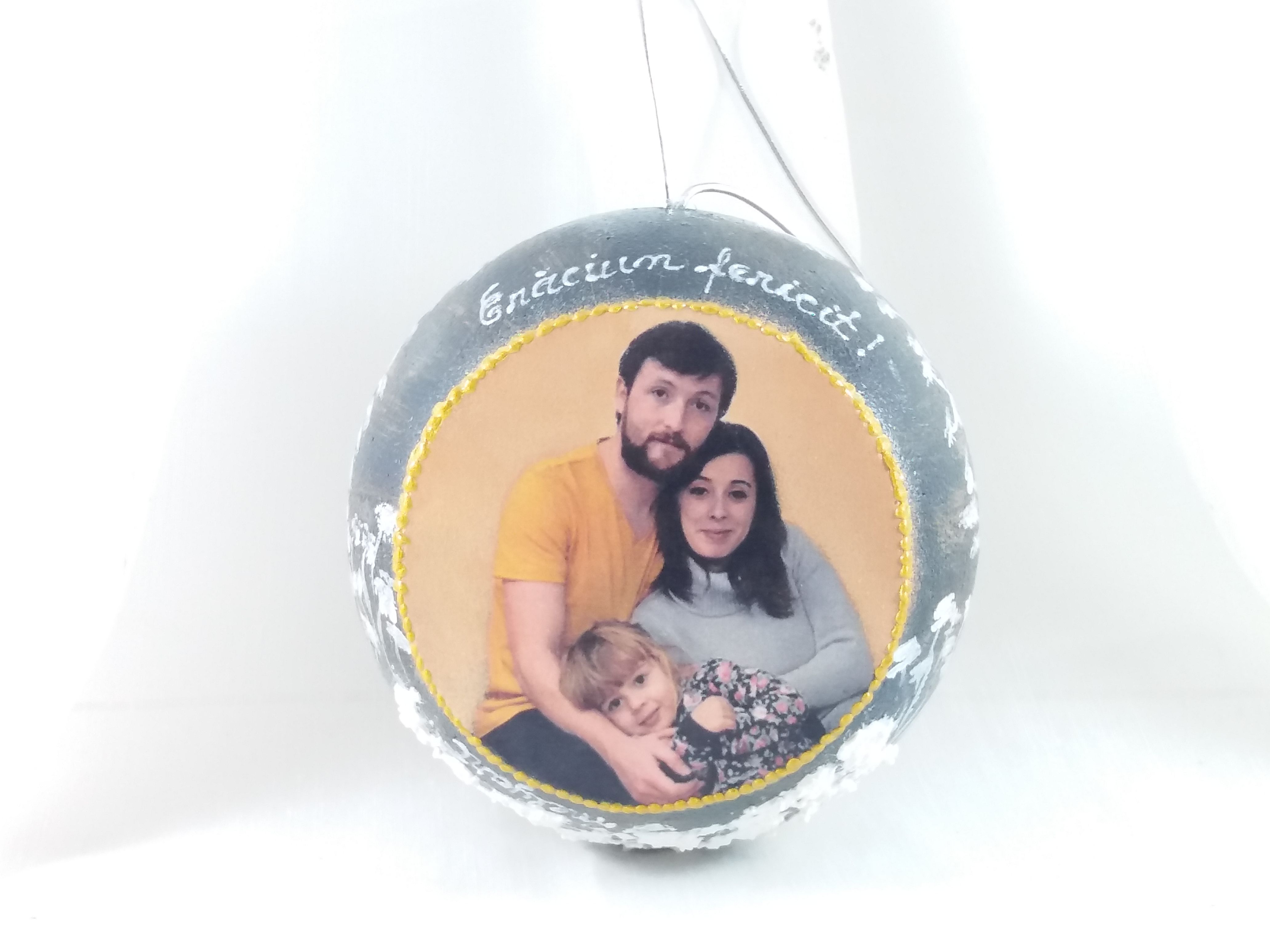 globuri de Craciun personalizate handmade unicate