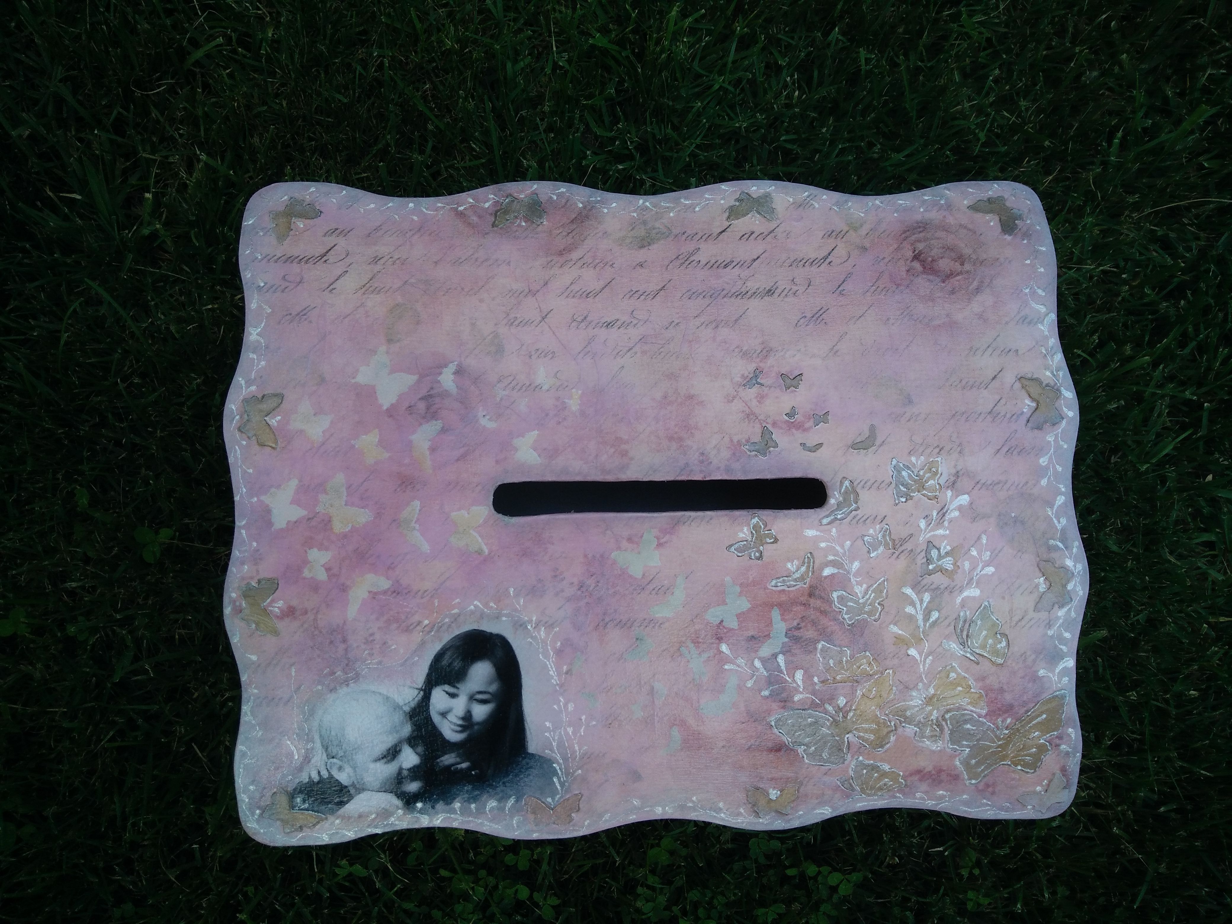 cutie cufar bani nunta/botez personalizata handmade